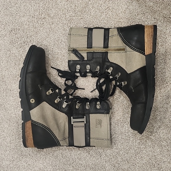 Sorel Major Carly Moto Boots with Zipper Size 9 - Picture 2 of 8